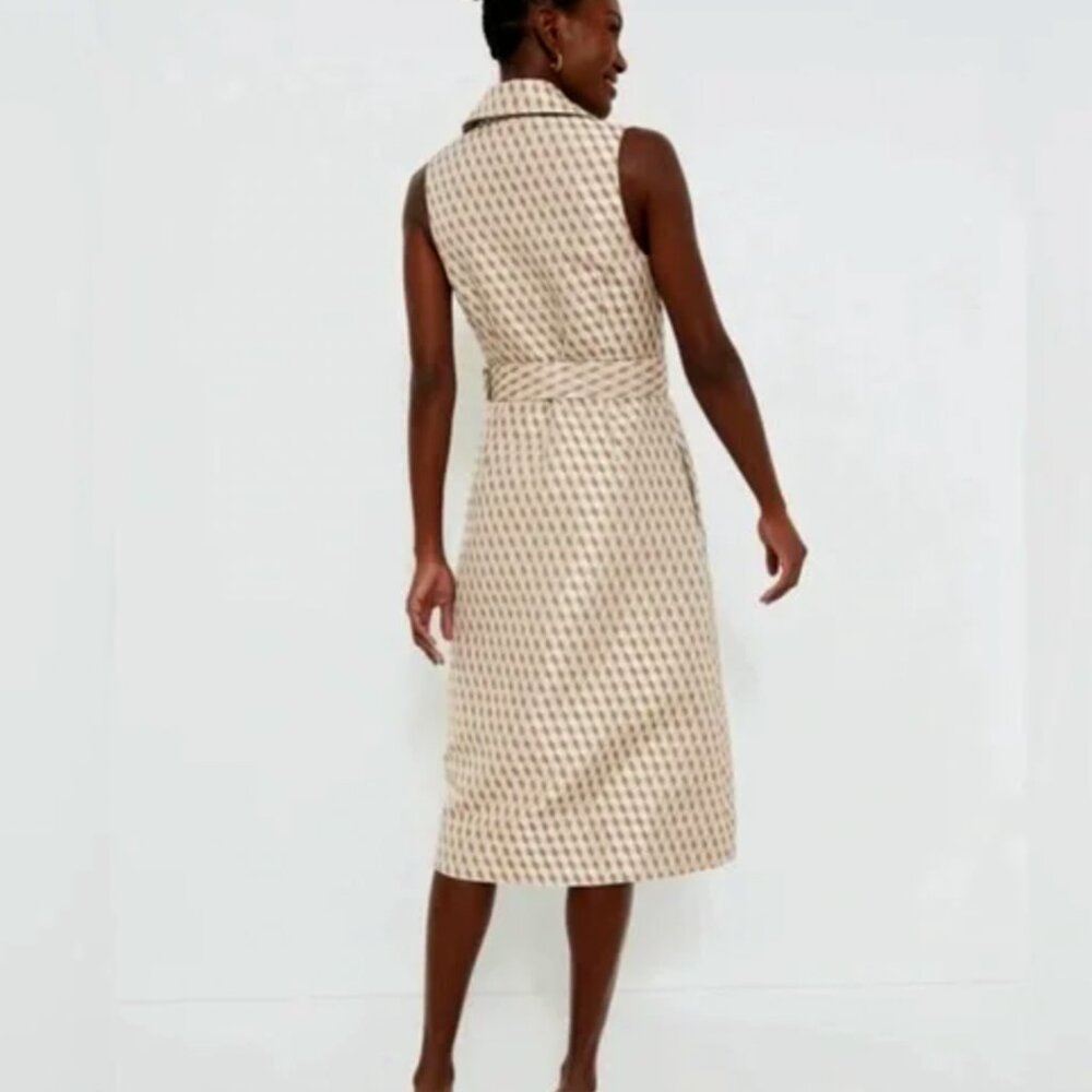 Tuckernuck Ocean Spray Sleeveless Cheyenne Dress – M –Tan & Blue Geometric Print - Picture 5 of 11